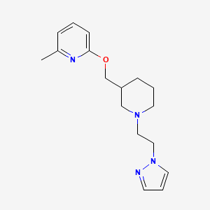 2-methyl-6-({1-[2-(1H-pyrazol-1-yl)ethyl]piperidin-3-yl}methoxy)pyridine