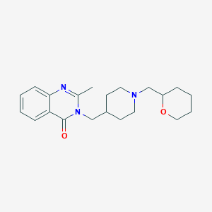 2-Methyl-3-({1-[(oxan-2-yl)methyl]piperidin-4-yl}methyl)-3,4-dihydroquinazolin-4-one