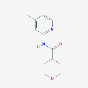 N-(4-methylpyridin-2-yl)oxane-4-carboxamide