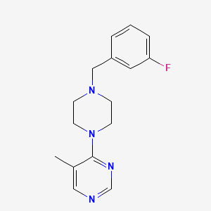 molecular formula C16H19FN4 B12228951 4-{4-[(3-Fluorophenyl)methyl]piperazin-1-yl}-5-methylpyrimidine 