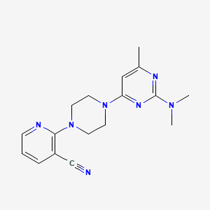 2-{4-[2-(Dimethylamino)-6-methylpyrimidin-4-yl]piperazin-1-yl}pyridine-3-carbonitrile