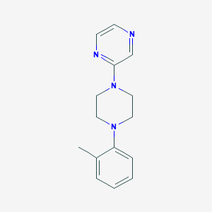 molecular formula C15H18N4 B12229003 2-[4-(2-Methylphenyl)piperazin-1-yl]pyrazine 