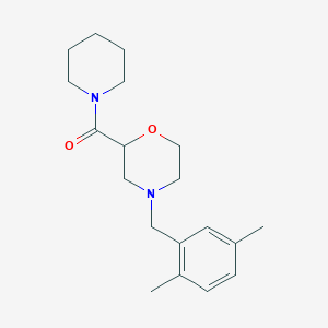 4-[(2,5-Dimethylphenyl)methyl]-2-(piperidine-1-carbonyl)morpholine