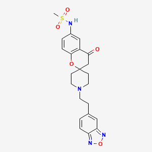 molecular formula C22H24N4O5S B1222904 N-(1'-(2-(5-Benzofurazanyl)ethyl)-3,4-dihydro-4-oxospiro(2H-1-benzopyran-2,4'-piperidin)-6-yl)methanesulfonamide CAS No. 136075-61-1