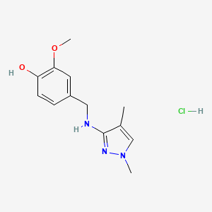 4-[[(1,4-Dimethylpyrazol-3-yl)amino]methyl]-2-methoxyphenol;hydrochloride