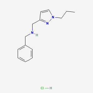 1-phenyl-N-[(1-propylpyrazol-3-yl)methyl]methanamine;hydrochloride