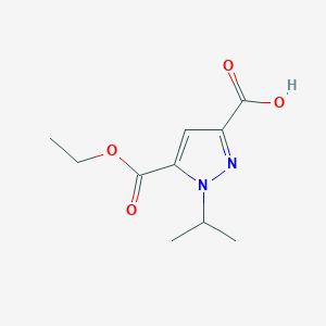 molecular formula C10H14N2O4 B12229143 5-(Ethoxycarbonyl)-1-isopropyl-1H-pyrazole-3-carboxylic acid 