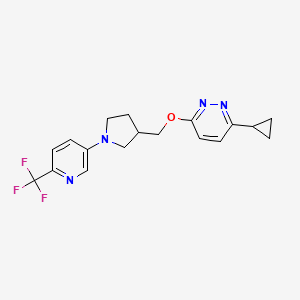 3-Cyclopropyl-6-({1-[6-(trifluoromethyl)pyridin-3-yl]pyrrolidin-3-yl}methoxy)pyridazine