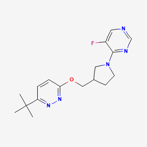 4-(3-{[(6-Tert-butylpyridazin-3-yl)oxy]methyl}pyrrolidin-1-yl)-5-fluoropyrimidine