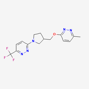 3-(3-{[(6-Methylpyridazin-3-yl)oxy]methyl}pyrrolidin-1-yl)-6-(trifluoromethyl)pyridazine