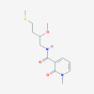 molecular formula C13H20N2O3S B12229254 N-[2-methoxy-4-(methylsulfanyl)butyl]-1-methyl-2-oxo-1,2-dihydropyridine-3-carboxamide 