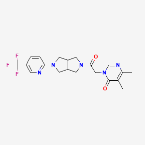 5,6-Dimethyl-3-(2-oxo-2-{5-[5-(trifluoromethyl)pyridin-2-yl]-octahydropyrrolo[3,4-c]pyrrol-2-yl}ethyl)-3,4-dihydropyrimidin-4-one