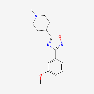 4-[3-(3-Methoxyphenyl)-1,2,4-oxadiazol-5-yl]-1-methylpiperidine