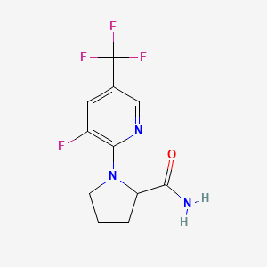 1-[3-Fluoro-5-(trifluoromethyl)pyridin-2-yl]pyrrolidine-2-carboxamide