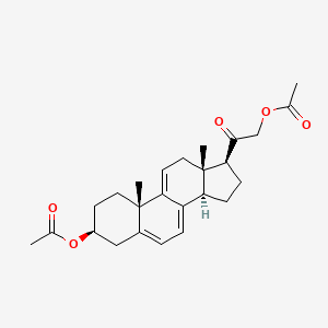 molecular formula C25H32O5 B1222932 3β,21-二羟基-孕-5,7,9(11)-三烯-20-酮二乙酸酯 CAS No. 7252-92-8