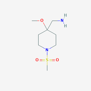 1-(1-Methanesulfonyl-4-methoxypiperidin-4-yl)methanamine