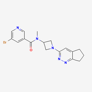 5-bromo-N-(1-{5H,6H,7H-cyclopenta[c]pyridazin-3-yl}azetidin-3-yl)-N-methylpyridine-3-carboxamide