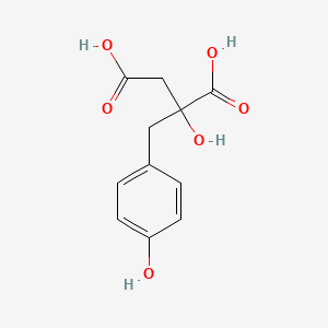 molecular formula C11H12O6 B1222936 2-羟基-2-[(4-羟基苯基)甲基]丁二酸 CAS No. 42151-32-6