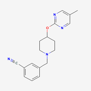 3-({4-[(5-Methylpyrimidin-2-yl)oxy]piperidin-1-yl}methyl)benzonitrile