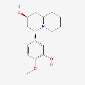 B1222941 2-Hydroxy-4-(3-hydroxy-4-methoxyphenyl)-trans-quinolizidine CAS No. 52656-92-5