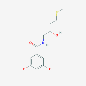 molecular formula C14H21NO4S B12229418 N-[2-hydroxy-4-(methylsulfanyl)butyl]-3,5-dimethoxybenzamide 