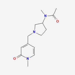 N-methyl-N-{1-[(1-methyl-2-oxo-1,2-dihydropyridin-4-yl)methyl]pyrrolidin-3-yl}acetamide