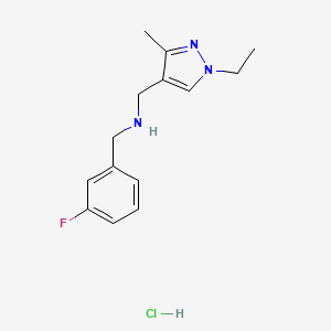 1-(1-ethyl-3-methyl-1H-pyrazol-4-yl)-N-(3-fluorobenzyl)methanamine