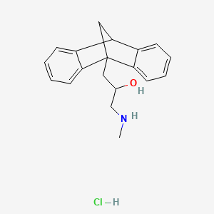 B1222943 1-(1-Methylamino-2-hydroxy-3-propyl)-dibenzo(b,e)-Bicyclo(2,2,2)octadiene Hydrochloride CAS No. 75847-66-4