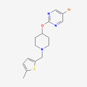 5-Bromo-2-({1-[(5-methylthiophen-2-yl)methyl]piperidin-4-yl}oxy)pyrimidine