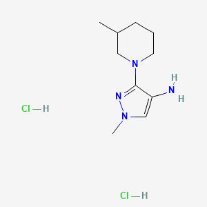 1-Methyl-3-(3-methylpiperidin-1-yl)pyrazol-4-amine;dihydrochloride