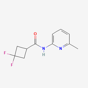 molecular formula C11H12F2N2O B12229494 3,3-difluoro-N-(6-methylpyridin-2-yl)cyclobutane-1-carboxamide 