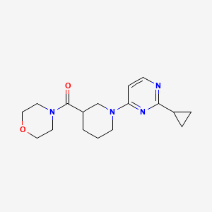 molecular formula C17H24N4O2 B12229520 4-[1-(2-Cyclopropylpyrimidin-4-yl)piperidine-3-carbonyl]morpholine 