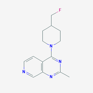 molecular formula C14H17FN4 B12229535 4-(Fluoromethyl)-1-{2-methylpyrido[3,4-d]pyrimidin-4-yl}piperidine 