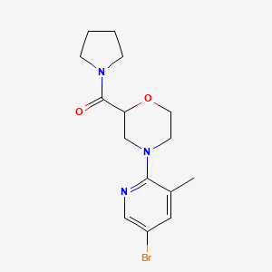 4-(5-Bromo-3-methylpyridin-2-yl)-2-(pyrrolidine-1-carbonyl)morpholine