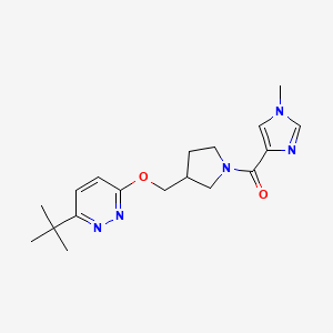 3-tert-butyl-6-{[1-(1-methyl-1H-imidazole-4-carbonyl)pyrrolidin-3-yl]methoxy}pyridazine