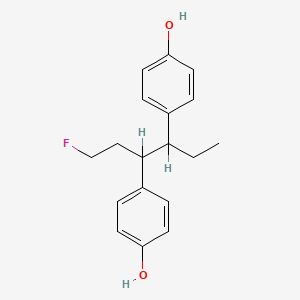 molecular formula C18H21FO2 B1222958 1-Fluoro-3,4-bis(4-hydroxyphenyl)hexane CAS No. 74536-79-1
