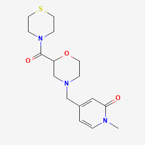 1-Methyl-4-{[2-(thiomorpholine-4-carbonyl)morpholin-4-yl]methyl}-1,2-dihydropyridin-2-one