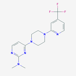 N,N-dimethyl-4-{4-[4-(trifluoromethyl)pyridin-2-yl]piperazin-1-yl}pyrimidin-2-amine