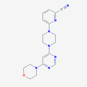 6-{4-[6-(Morpholin-4-yl)pyrimidin-4-yl]piperazin-1-yl}pyridine-2-carbonitrile