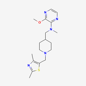 N-({1-[(2,4-dimethyl-1,3-thiazol-5-yl)methyl]piperidin-4-yl}methyl)-3-methoxy-N-methylpyrazin-2-amine