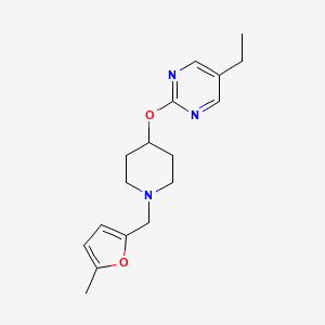 5-Ethyl-2-({1-[(5-methylfuran-2-yl)methyl]piperidin-4-yl}oxy)pyrimidine