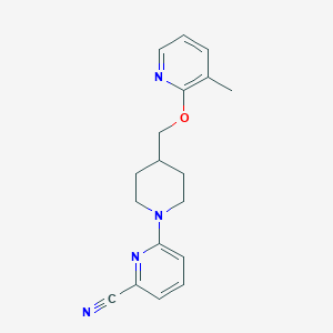 6-(4-{[(3-Methylpyridin-2-yl)oxy]methyl}piperidin-1-yl)pyridine-2-carbonitrile