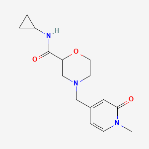 N-cyclopropyl-4-[(1-methyl-2-oxo-1,2-dihydropyridin-4-yl)methyl]morpholine-2-carboxamide