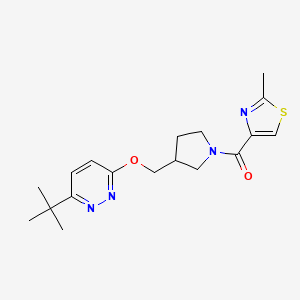 3-Tert-butyl-6-{[1-(2-methyl-1,3-thiazole-4-carbonyl)pyrrolidin-3-yl]methoxy}pyridazine