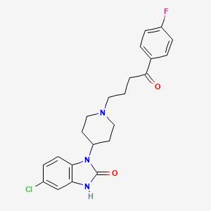 molecular formula C22H23ClFN3O2 B1222973 2H-Benzimidazol-2-one, 5-chloro-1-(1-(4-(4-fluorophenyl)-4-oxobutyl)-4-piperidinyl)-1,3-dihydro- CAS No. 64497-90-1