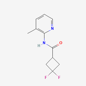 molecular formula C11H12F2N2O B12229730 3,3-difluoro-N-(3-methylpyridin-2-yl)cyclobutane-1-carboxamide 