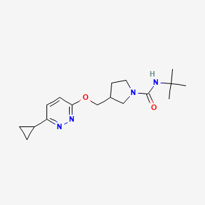 N-tert-butyl-3-{[(6-cyclopropylpyridazin-3-yl)oxy]methyl}pyrrolidine-1-carboxamide