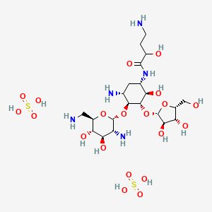 molecular formula C21H49N5O22S2 B1222975 Butirosin disulfate CAS No. 51022-98-1
