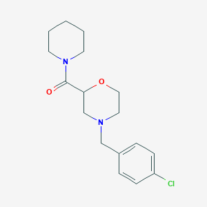 4-[(4-Chlorophenyl)methyl]-2-(piperidine-1-carbonyl)morpholine