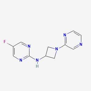 5-fluoro-N-[1-(pyrazin-2-yl)azetidin-3-yl]pyrimidin-2-amine